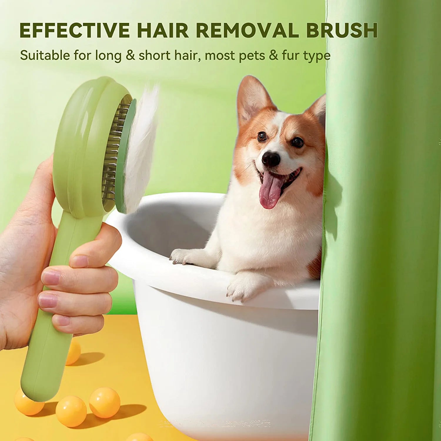 One-key Pet Hair Removal Brush