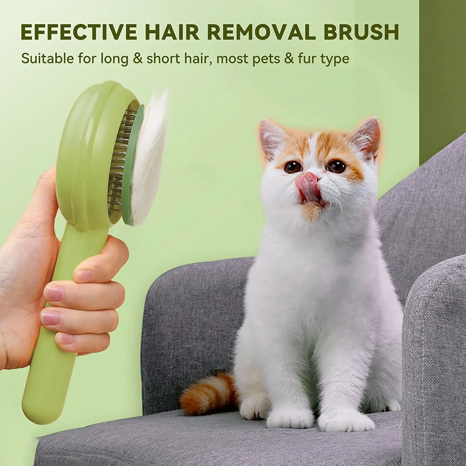 One-key Pet Hair Removal Brush