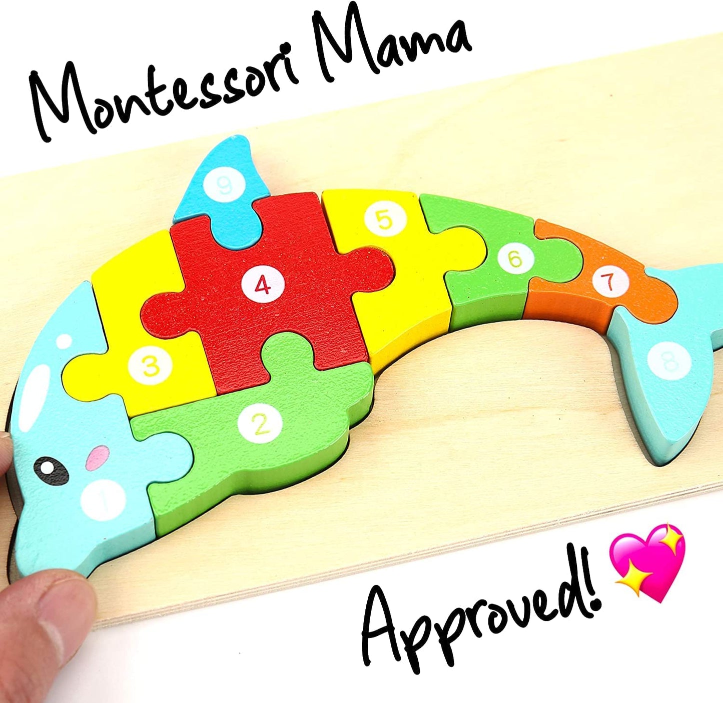 Dinosaur Puzzle Children'S Montessori Toy from 1-8 Years Boy Wooden Toy Small Children'S Toy 3D Baby Gifts Educational Toy Wooden Animals Patience Games for 2 3 4 5 6 Dino Toddler Brother