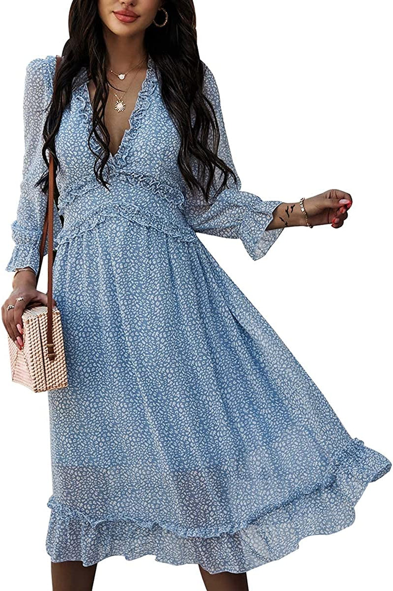 Fashion Long Sleeve Midi Dress