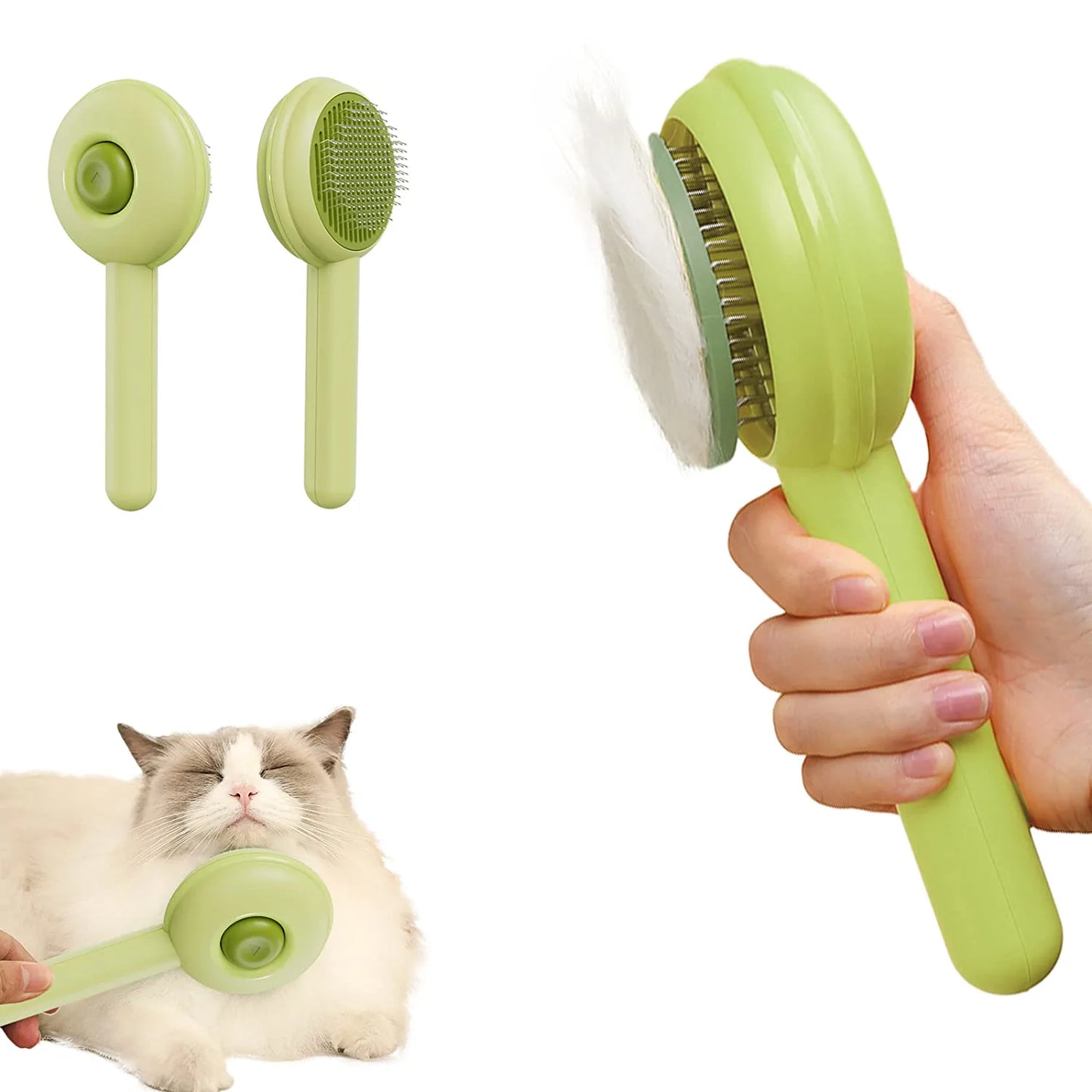 One-key Pet Hair Removal Brush