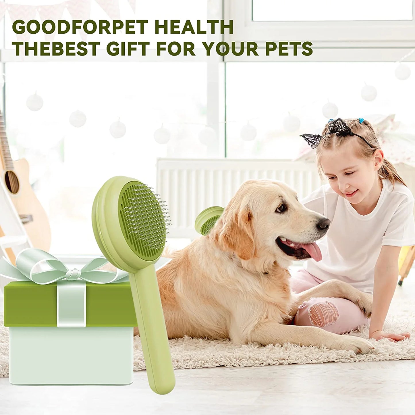 One-key Pet Hair Removal Brush