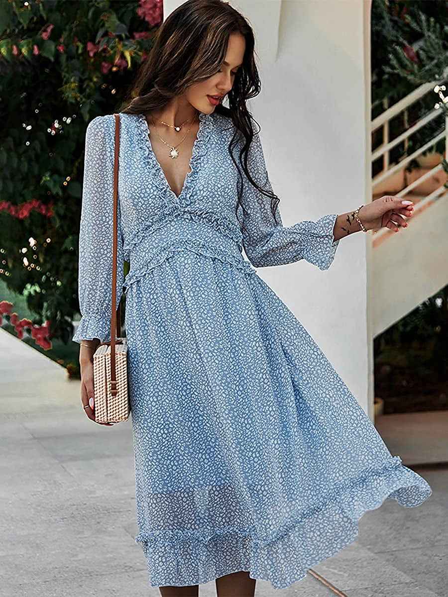 Fashion Long Sleeve Midi Dress