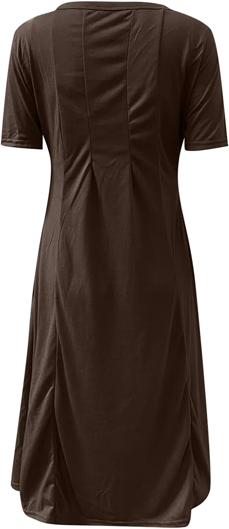 Lady Polyester Loose Fit Short Sleeve Dress