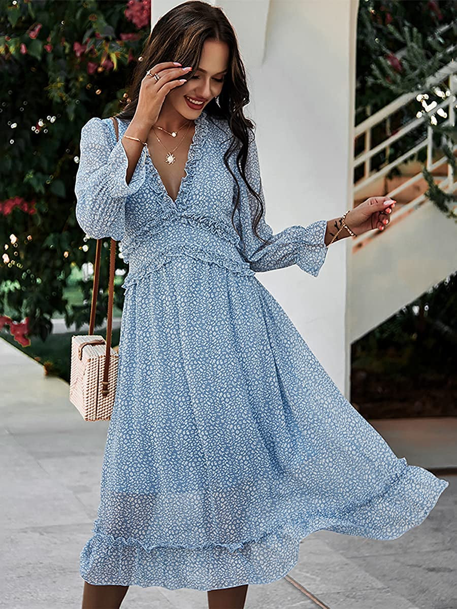 Fashion Long Sleeve Midi Dress